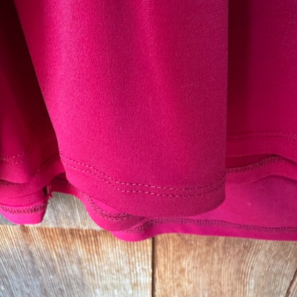 Ralph Lauren Deep Rose Red Long Sleeve Elegant Essentials Dress in Women's 18W - Picture 7 of 9